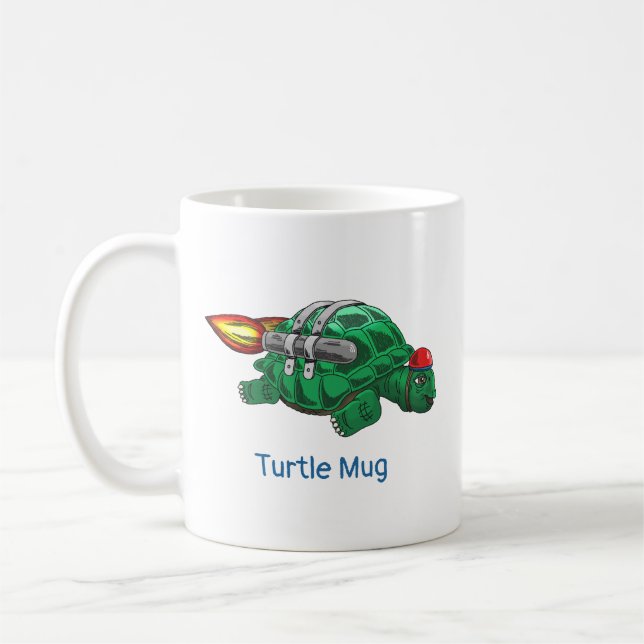 Amazing Rocket Turtle Kaffemugg (Vänster)