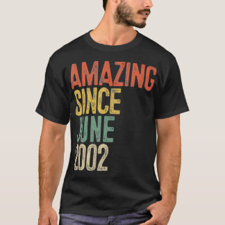 Amazing Since June 2002 19th Birthday 19 Year Old  T Shirt