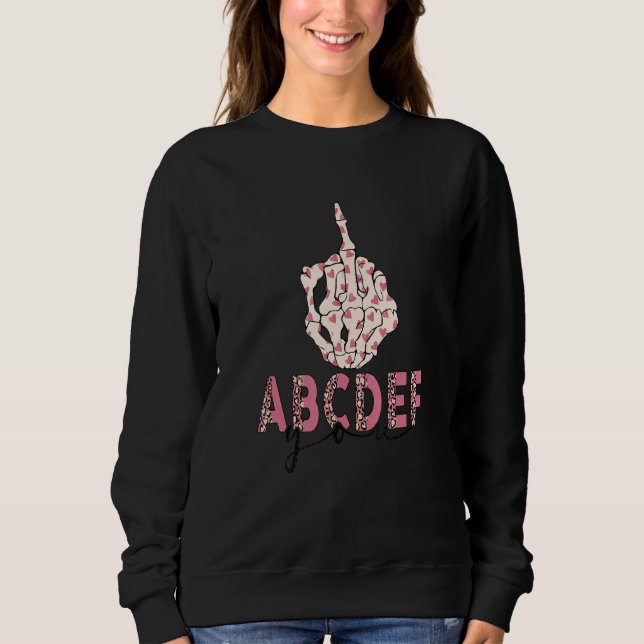 Amazing valentine appare skeleton hands abcdef t shirt (Framsida)