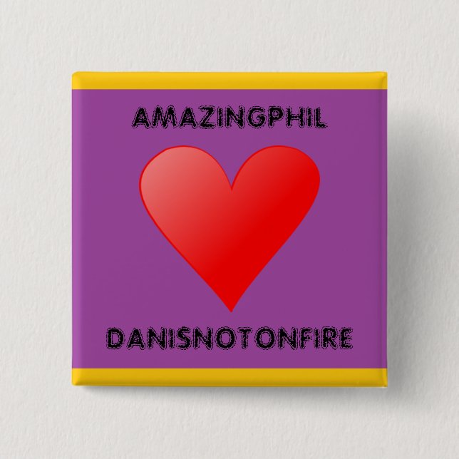 AmazingPhil Kärlek Danisnotonfire Button Knapp (Framsida)