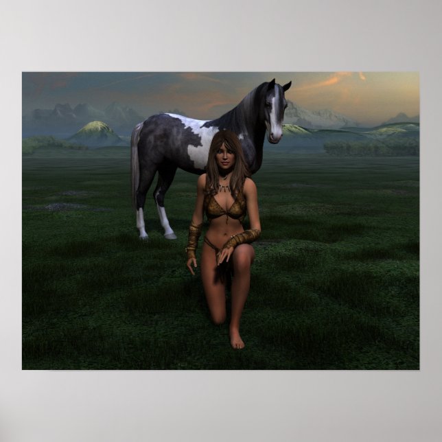Amazon Dam & Horse Poster (Framsidan)