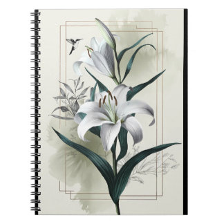 Amazon Lily Art - Guld & Scandi Stil Anteckningsbok