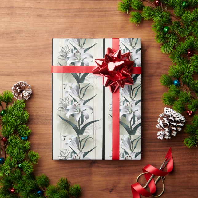 Amazon Lily Art - Guld & Scandi Stil Presentpapper (Julgåva)