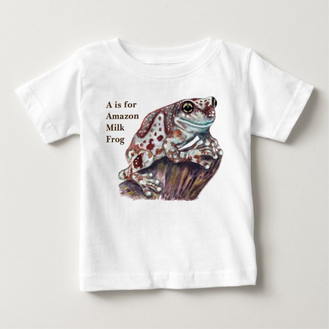Amazon Mjölk Frog Artwork Baby och Kids T-shirt (Framsida)