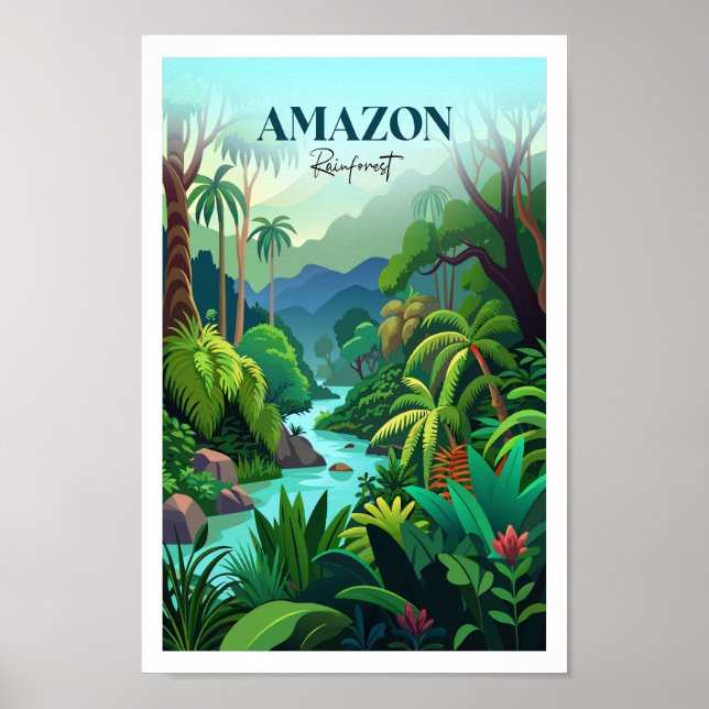 Amazon Rainforest Travel Poster (Framsidan)