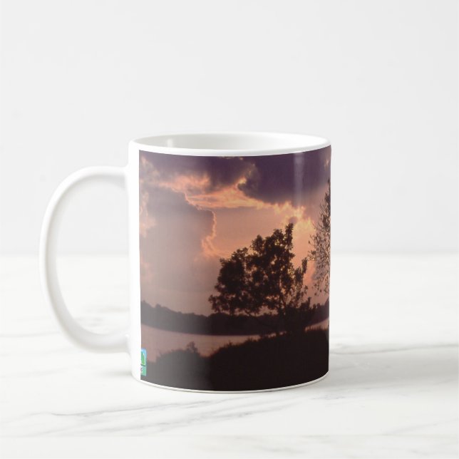 Amazon River solnedgång Kaffemugg (Vänster)