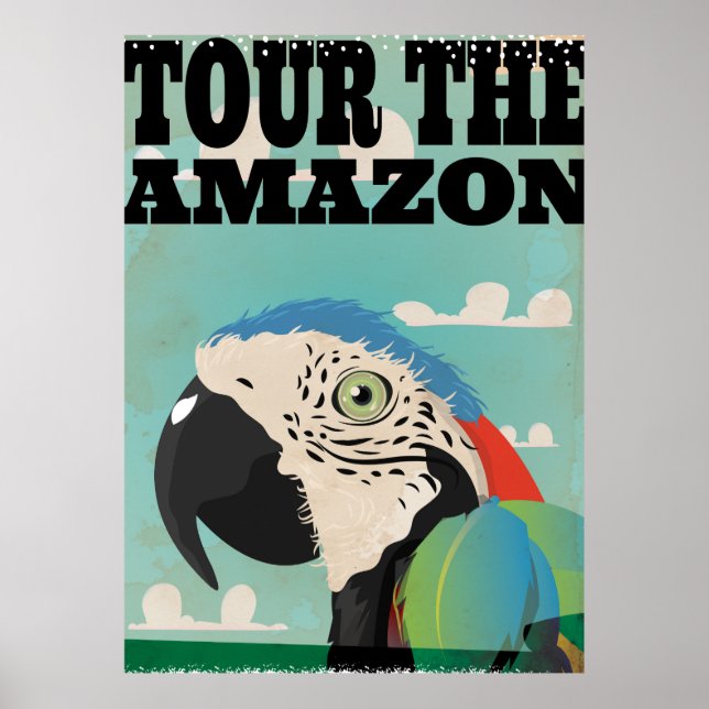 Amazon vintage reseaffisch poster (Framsidan)