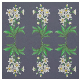 amazon, vita blommor tyg