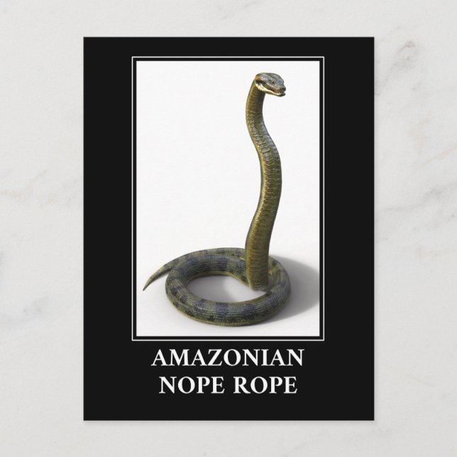Amazonas Nope Rep - Anakonda Orm Farlig Vykort (Framsida)