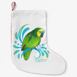 Amazonas Parrot, blå framsida Liten Julstrumpa