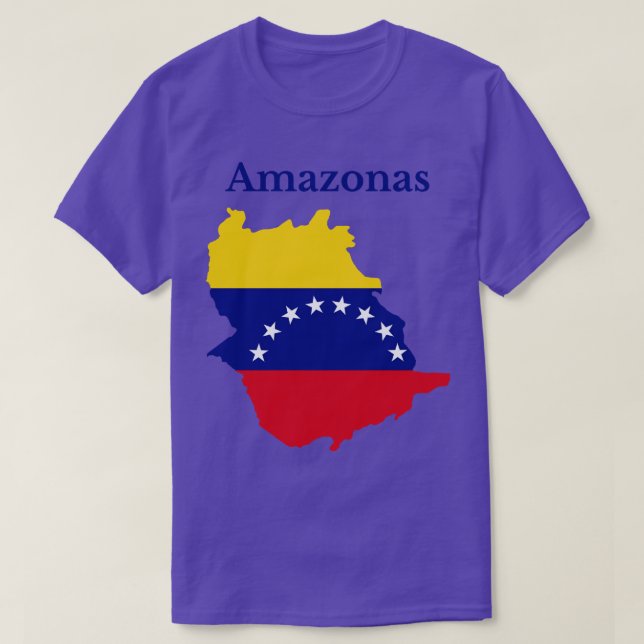 Amazonas-staten Karta Venezuela T Shirt (Design framsida)