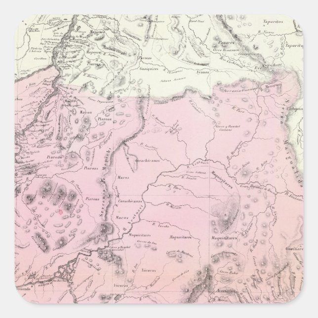 Amazonas, Venezuela Fyrkantigt Klistermärke (Framsida)