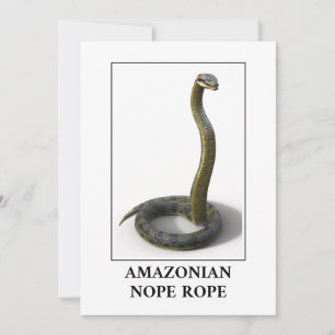Amazonia Nope Rope - Anaconda Snake Danger Inbjudningar