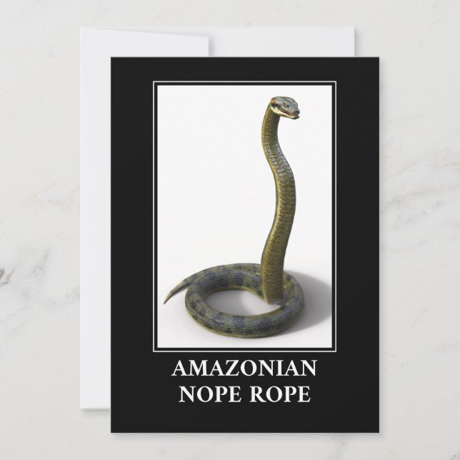Amazonia Nope Rope - Anaconda Snake Danger Inbjudningar (Framsida)