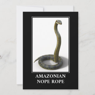 Amazonia Nope Rope - Anaconda Snake Danger Inbjudningar