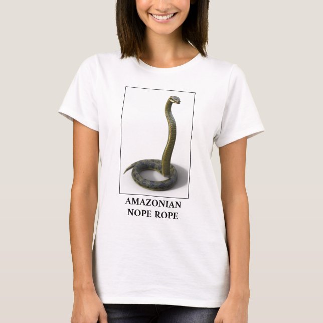 Amazonia Nope Rope - Anaconda Snake Danger T Shirt (Framsida)