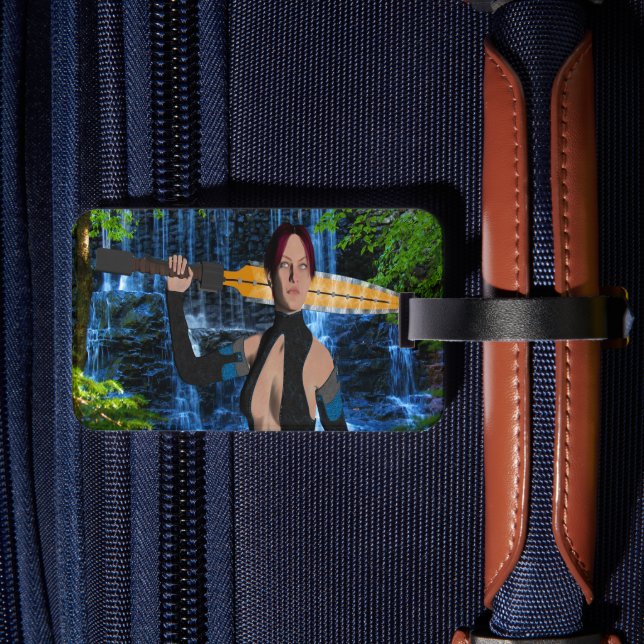 Amazonia Woman Luggage Tag Bagagebricka (Baksida Insitu 2)