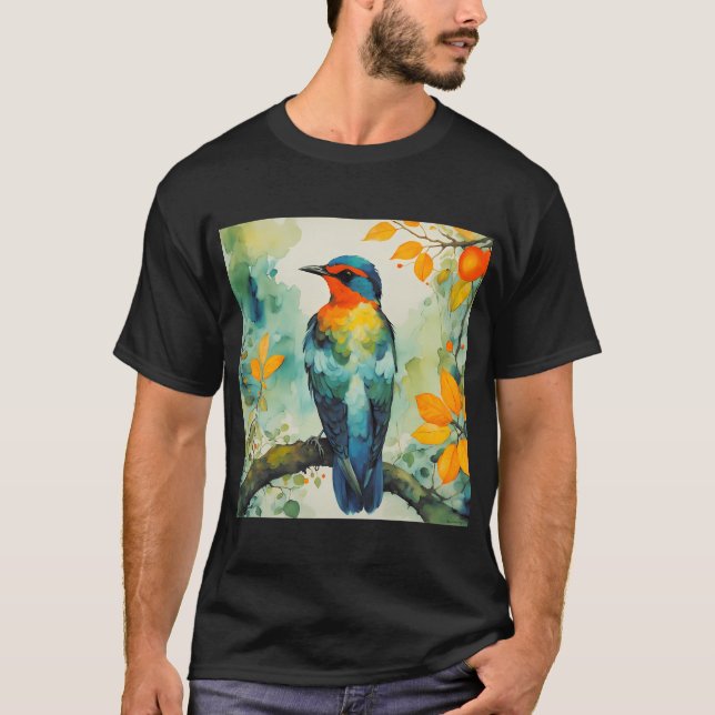 Amazoniska tropiska fåglar t shirt (Framsida)