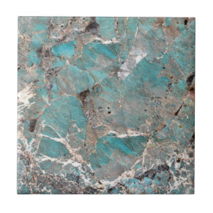 Amazonite Quartz Crystal Gemstone Skriv ut Kakelplatta