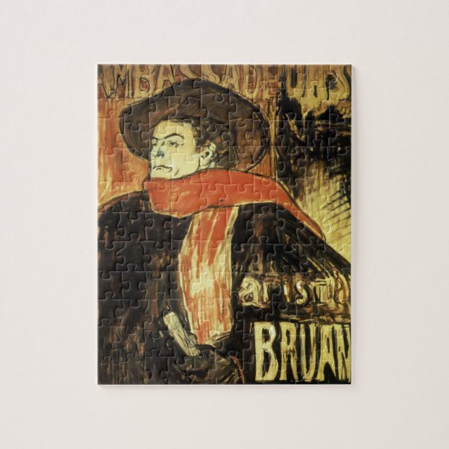 Ambassader, Aristide Bruant av Toulouse Lautrec Pussel (Vertikal)