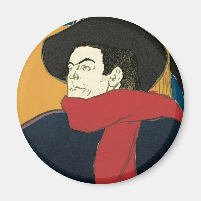 Ambassader, artistide Bruant av Toulouse Lautrec Magnet (Framsidan)