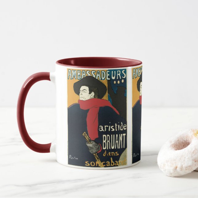 Ambassader, artistide Bruant av Toulouse Lautrec Mugg (Med munk)