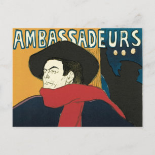 Ambassader, artistide Bruant av Toulouse Lautrec Vykort