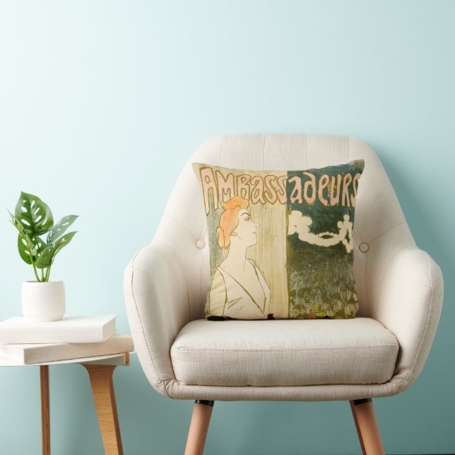 Ambassadeurs Yvette Guilbert av Theophile Steinlen Kudde (Stol)