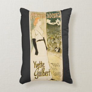 Ambassadeurs Yvette Guilbert av Theophile Steinlen Prydnadskudde