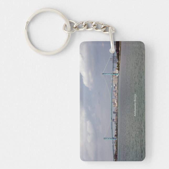 Ambassador Bridge akrylnyckelring (Framsidan)