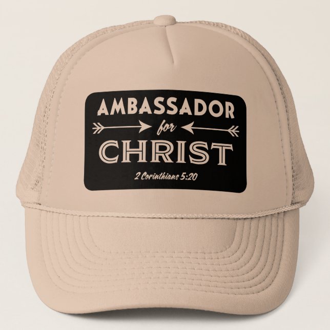 Ambassadör for Jesus Scripture Slogan Keps (Framsida)