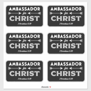 Ambassadör for Jesus Scripture Slogan Klistermärken