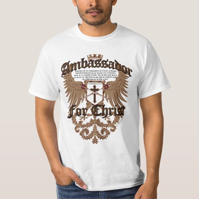 Ambassadör för Kristus, CorinthiansbibelVerse T Shirt (Framsida)