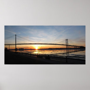 Ambassadören överbryggar solnedgång poster