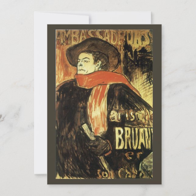Ambassadörer, Aristide Bruant av Toulouse Lautrec (Framsida)