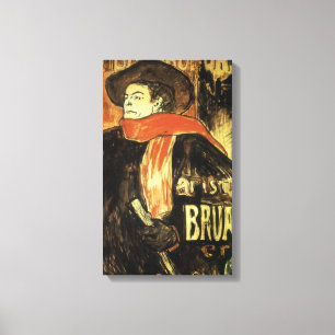 Ambassadörer, Aristide Bruant av Toulouse Lautrec Canvastryck