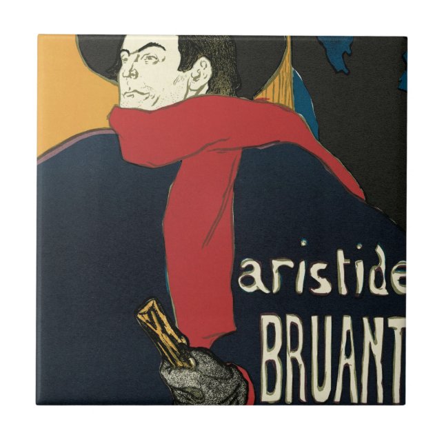 Ambassadörer, Aristide Bruant av Toulouse Lautrec Kakelplatta (Framsidan)