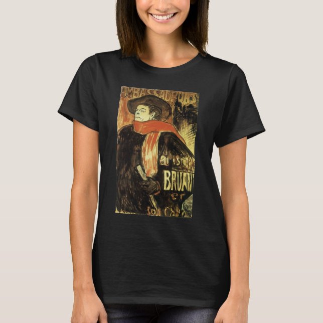 Ambassadörer, Aristide Bruant av Toulouse Lautrec T Shirt (Framsida)