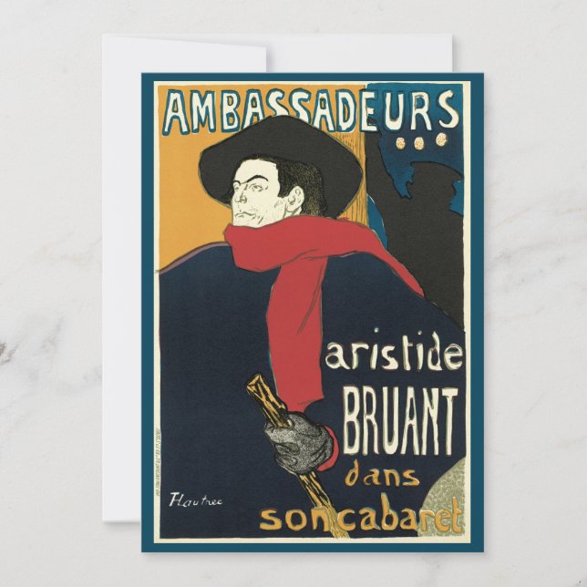 Ambassadörer, Artistide Bruant av Toulouse Lautrec (Framsida)