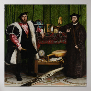 Ambassadörer - Hans Holbein the Younger - 1533 Poster