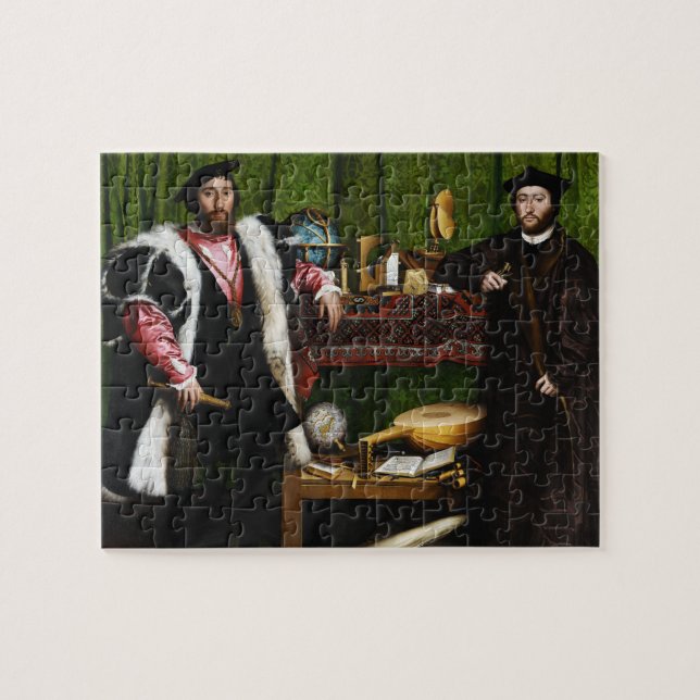 Ambassadörerna av Hans Holbein det mer ung Pussel (Horisontell)