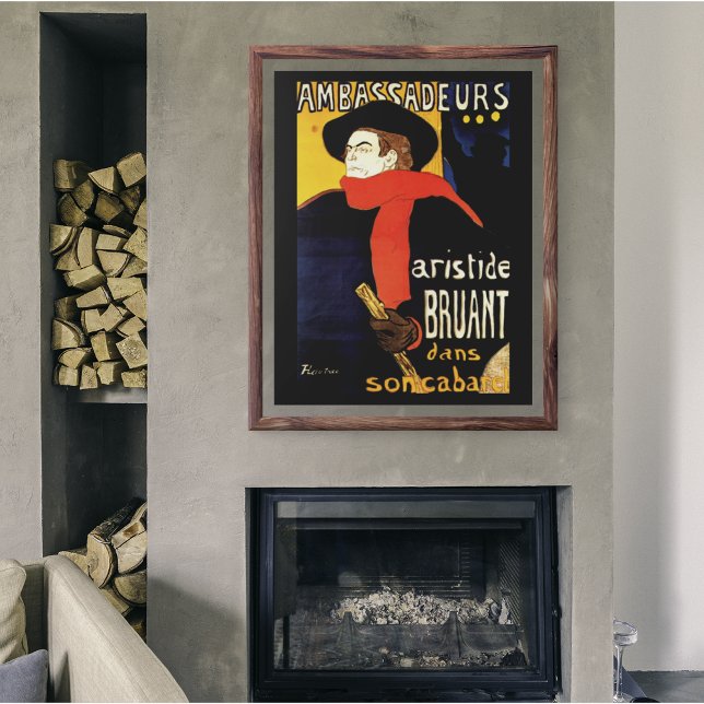 Ambassaurerna Aristide Bruant i hans kabaret Poster (Skapare uppladdad)