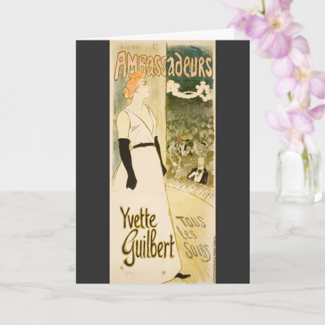 Ambassaurs Yvette Guilbert av Theophile Steinlen Kort (Orkide)