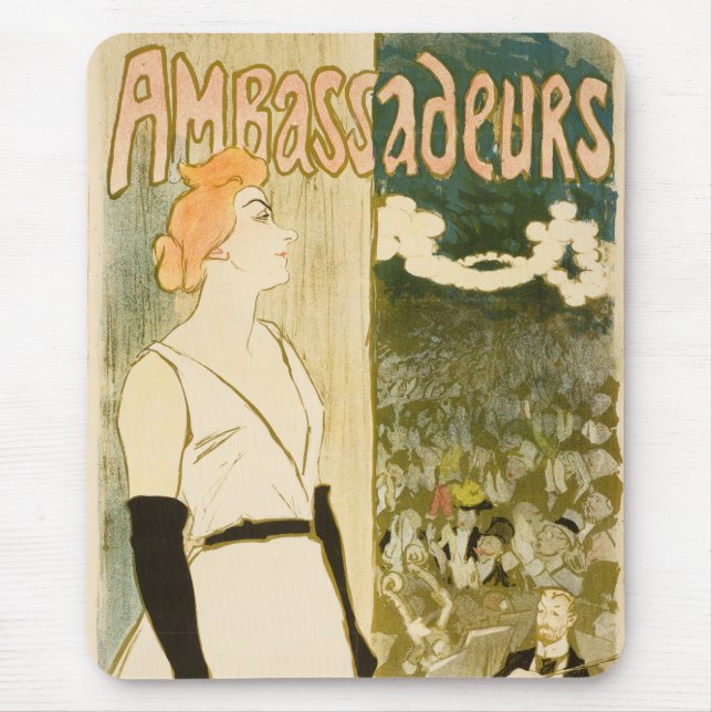 Ambassaurs Yvette Guilbert av Theophile Steinlen Musmatta (Framsidan)