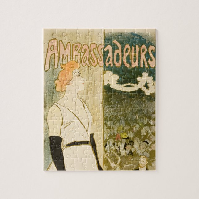 Ambassaurs Yvette Guilbert av Theophile Steinlen Pussel (Vertikal)