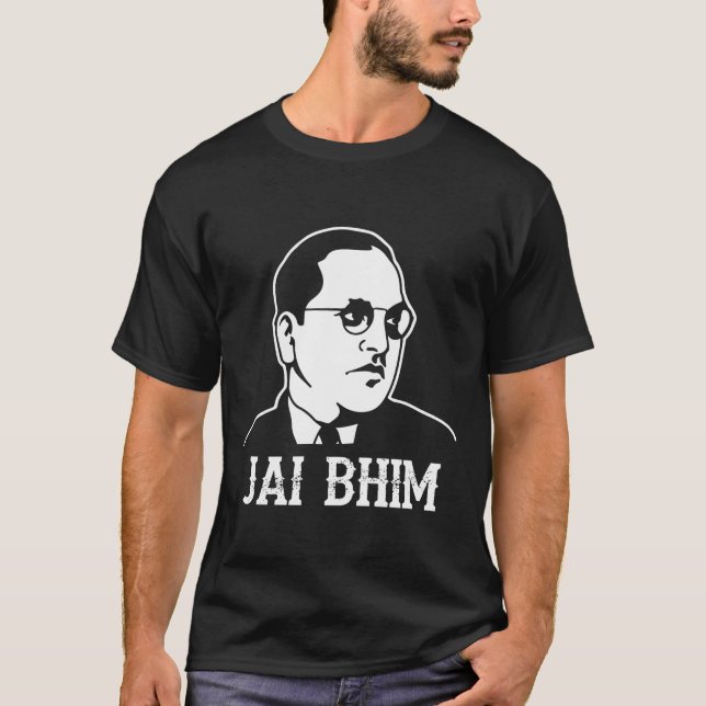 Ambedkar Jayanthi Jai Bhim/Bheem T Shirt (Framsida)
