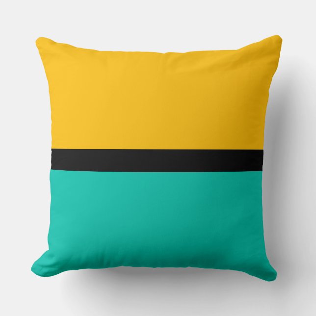 Amber & Amazonite Solid Färg Background Kudde (Framsida)