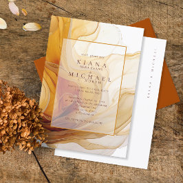 Amber Brandy Abstrakt Bläck Bröllop ID1089