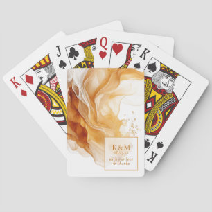 Amber Brandy Abstrakt Bläck Bröllop ID1089 Casinokort