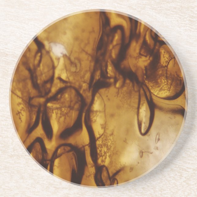 Amber Bubbles Underlägg Sandsten (Framsidan)